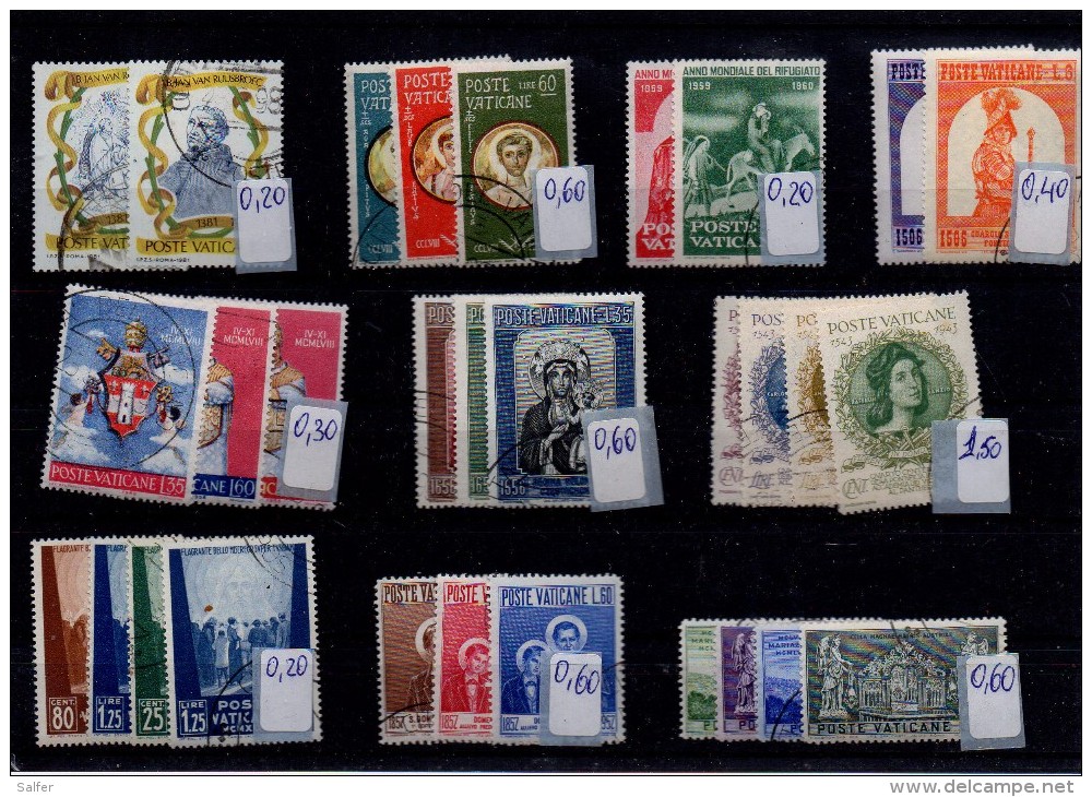 VATICANO LOTTO  30  Francobolli  Usati / Used - Collezioni