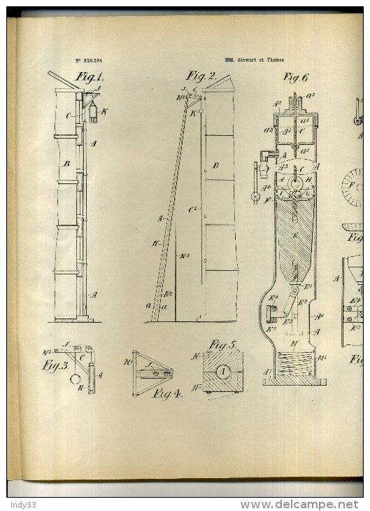 - DISPOSITIF DE SAUVETAGE EN CAS D'INCENDIE . BREVET D´INVENTION DE 1902 . - Pompiers