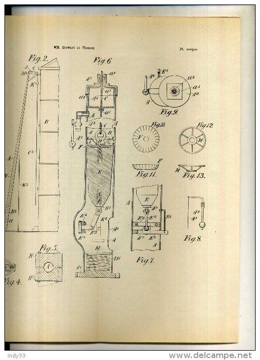 - DISPOSITIF DE SAUVETAGE EN CAS D'INCENDIE . BREVET D´INVENTION DE 1902 . - Pompiers