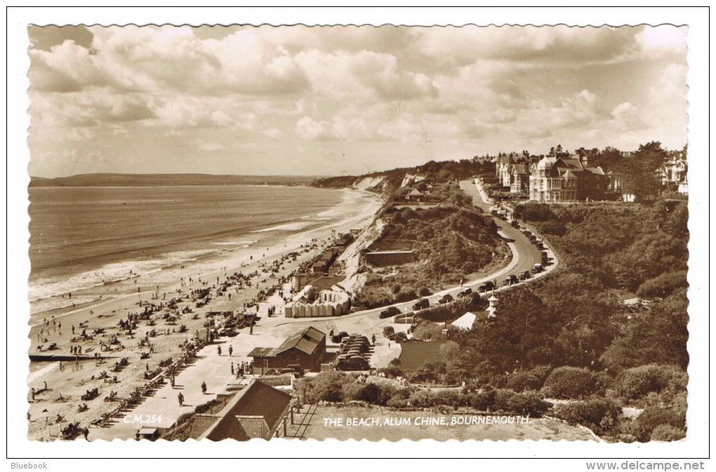 RB 1049 -  1959 RP Postcard - The Beach Alum Chine Bournemouth Dorset - Graphite Stamps - Bournemouth (fino Al 1972)