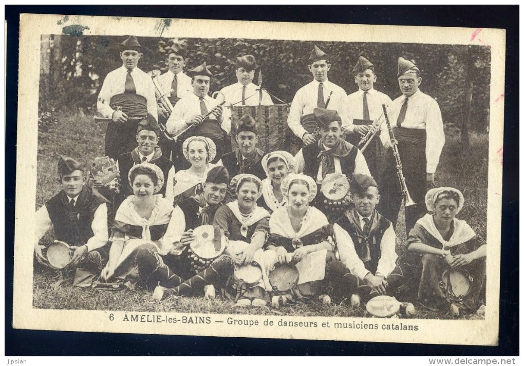 Cpa  Du 66 Amélie Les Bains -- Groupe De Danseurs Et Musiciens Catalans    AA20 - Autres & Non Classés