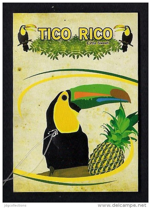 # PINEAPPLE TICO RICO Fruit Tag Balise Etiqueta Anhanger Ananas Pina Costa Rica Toucan Tucan Tucano Tukan - Fruits & Vegetables