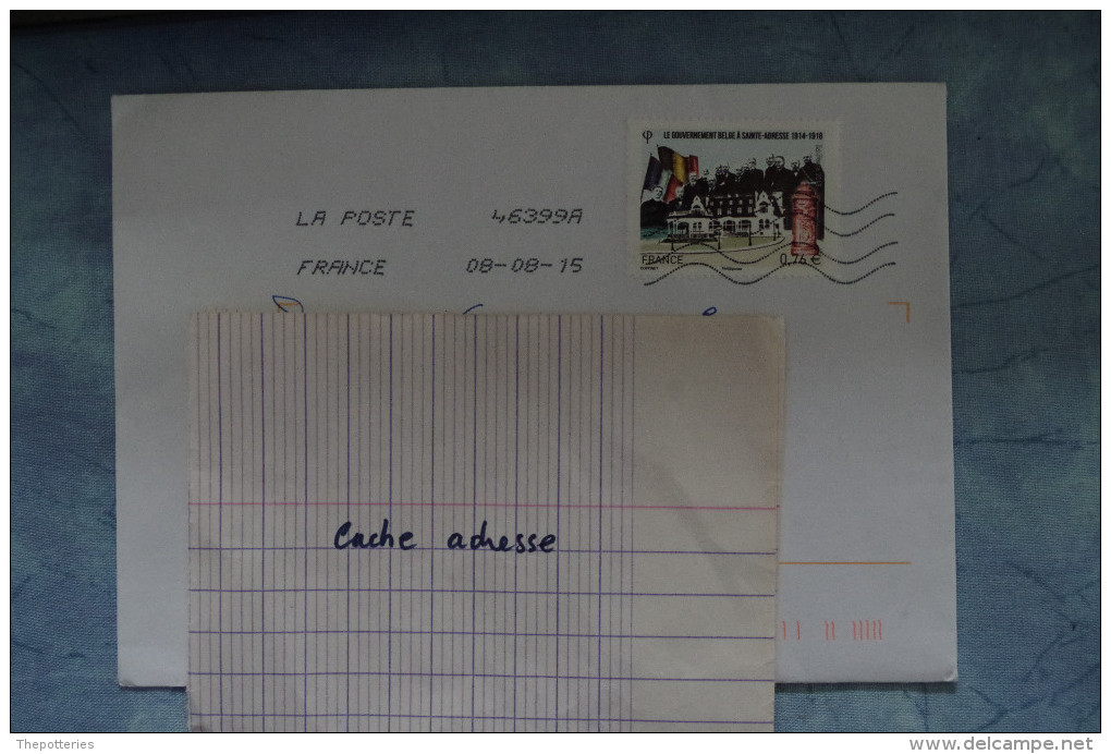 4-26 La Poste 46399A  Seul Sur Lettre Gouvernement Belge Sainte Adresse Le Havre Guerre 14 18 War - 1961-....