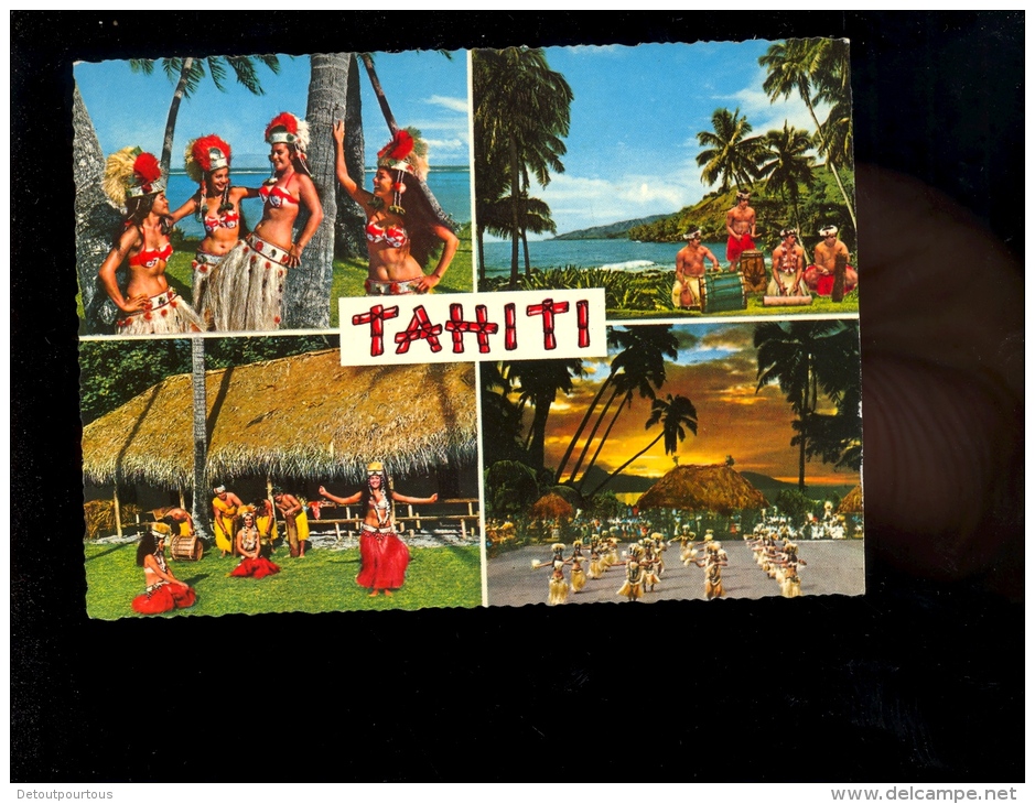 TAHITI Polynésie Française Musique Et Danse Music And Dance Femmes Vahinés Women - Polynésie Française