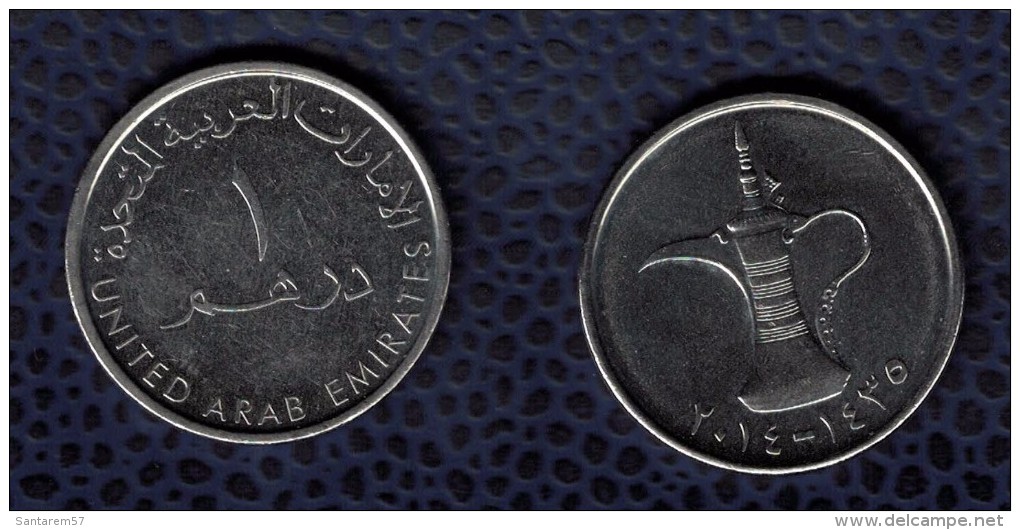 Emirats Arabes Unis UAE 2014 Pièce De Monnaie Coin Moeda 1 Dirham - Emirats Arabes Unis