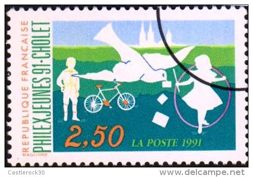 O) G - 1991 FRANCE, YOUTH PHILATELIC EXHIBITION CHOLEL -SC 2243 - BICYCLE - MESSENGER PIGEON. MNH - Specimen