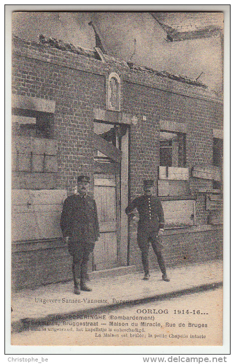 Poperinge, Poperinghe, Bruggestraat, Mirakelhuis, Oorlog 1914-1918 (pk22452) - Poperinge