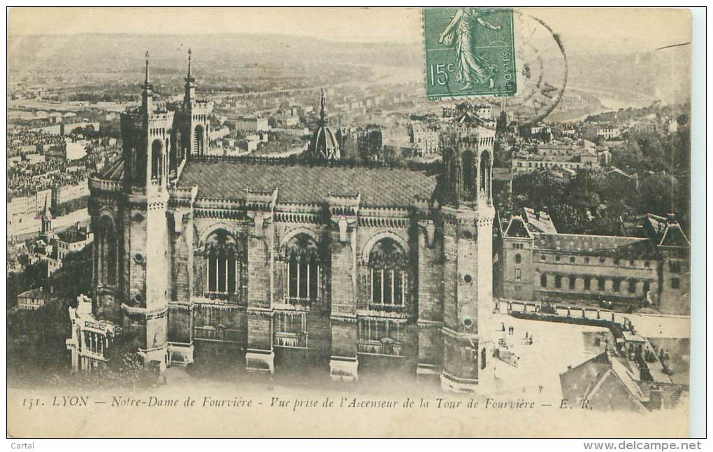 69 - LYON - Notre-Dame De Fourvière - Vue Prise De L'Ascenseur De La Tour De Fourvière - Autres & Non Classés