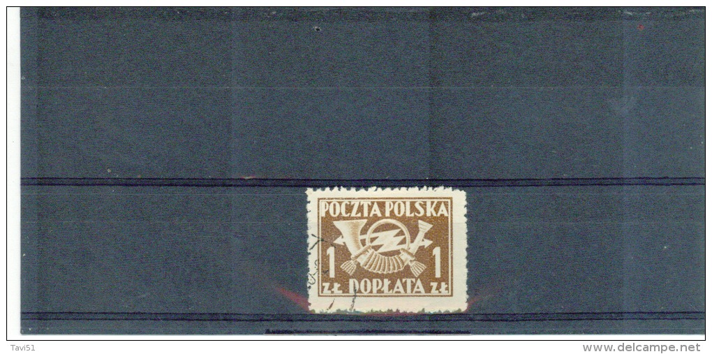 POLEN , Poland , 1946 /1950 , Oo , Used , Gestempelt , Mi.Nr. Portomarke 104 A - Postage Due