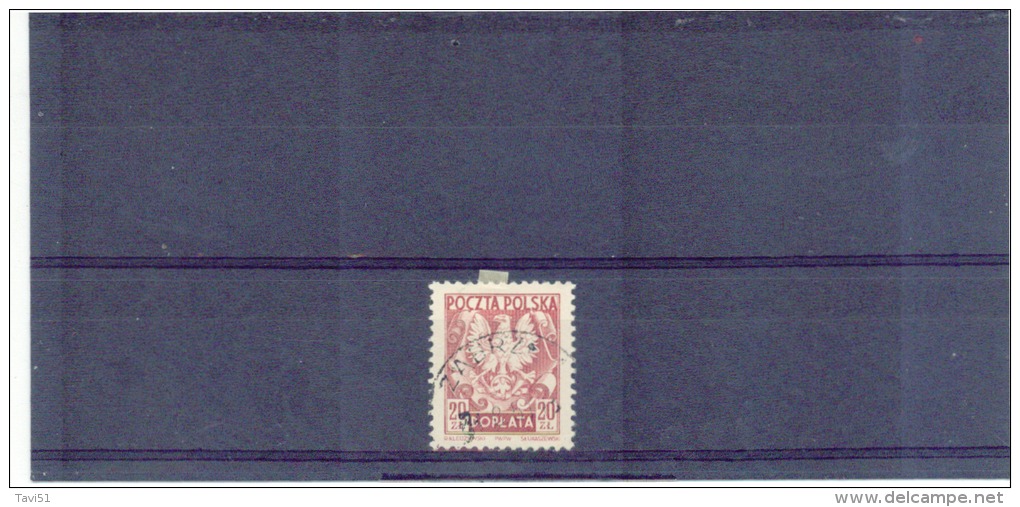 POLEN , Poland , 1950 , Oo , Used , Gestempelt , Mi.Nr. Portomarke 117 - Postage Due