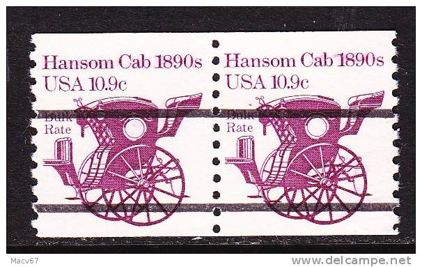 U.S. 1904aX2    **   HANSOM CAB - Coils & Coil Singles