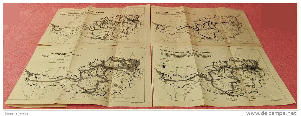 Österreich Ca. 1913  -  4 X Karten Mit Angaben Des Leistungsbedarfs , Elektrischer Arbeit Der Staatsbahnlinien - Eisenbahnverkehr