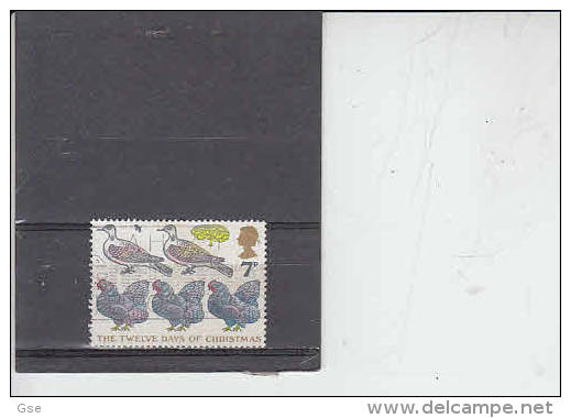 GRAN BRETAGNA 1977  - Unificato  840 - Fauna - Uccelli - Natale - Gebraucht