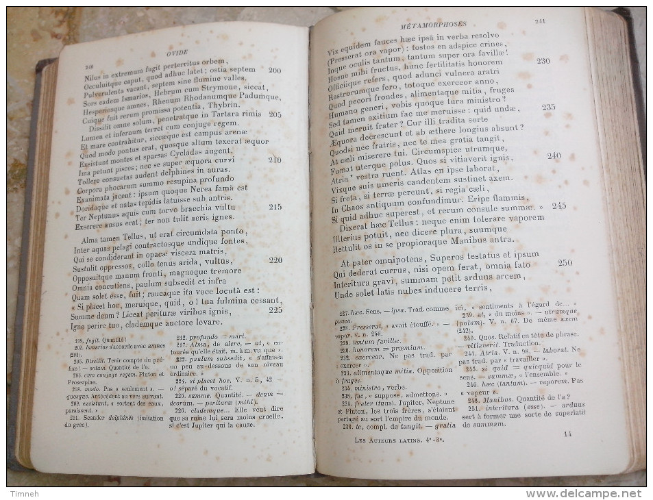 LES AUTEURS LATINS DU PROGRAMME Sauf ENEÏDE BORNECQUE LEROUGE PITOU YRONDELLE 1913 CLASSE DE QUATRIEME ET TROISIEME A - Livres Anciens