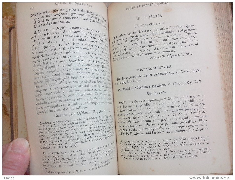 LES AUTEURS LATINS DU PROGRAMME sauf ENEÏDE BORNECQUE LEROUGE PITOU YRONDELLE 1913 CLASSE DE QUATRIEME ET TROISIEME A