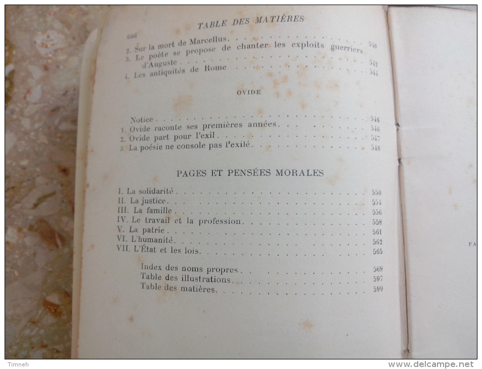 LES AUTEURS LATINS DU PROGRAMME sauf ENEÏDE BORNECQUE LEROUGE PITOU YRONDELLE 1913 CLASSE DE QUATRIEME ET TROISIEME A