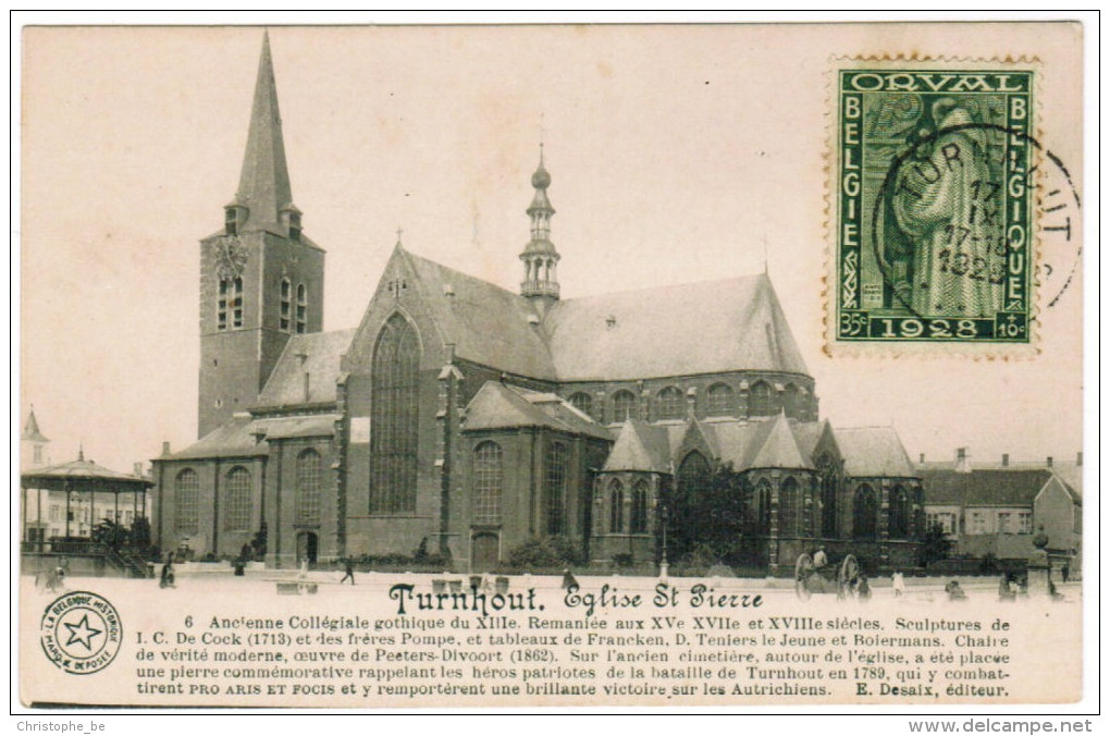 Turnhout Eglise St Pierre, Postzegel Orval 35c + 10c, 1928 (pk21261) - Turnhout