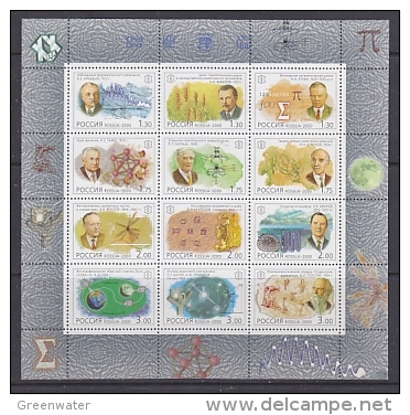 Russia 2000 Discoveries 20th Century Science 12v In Sheetlet ** Mnh (F4276C) - Blocks & Kleinbögen