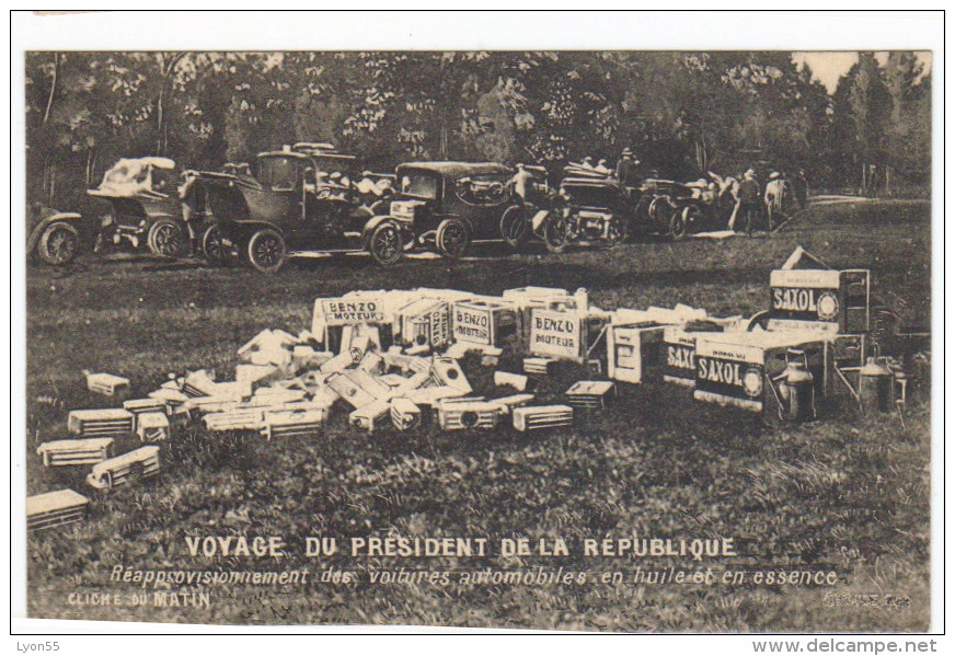 Voyage Du Président De La République Approvisionnement Des Voitures Automobiles En Huile Et En Essence (Cliché DuMatin) - Autres & Non Classés