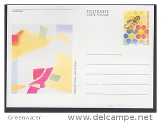 Liechtenstein 1998 Bees Postal Stationery Gertrud Kohli "Ins Offene" Unused (24111FC) - Stamped Stationery