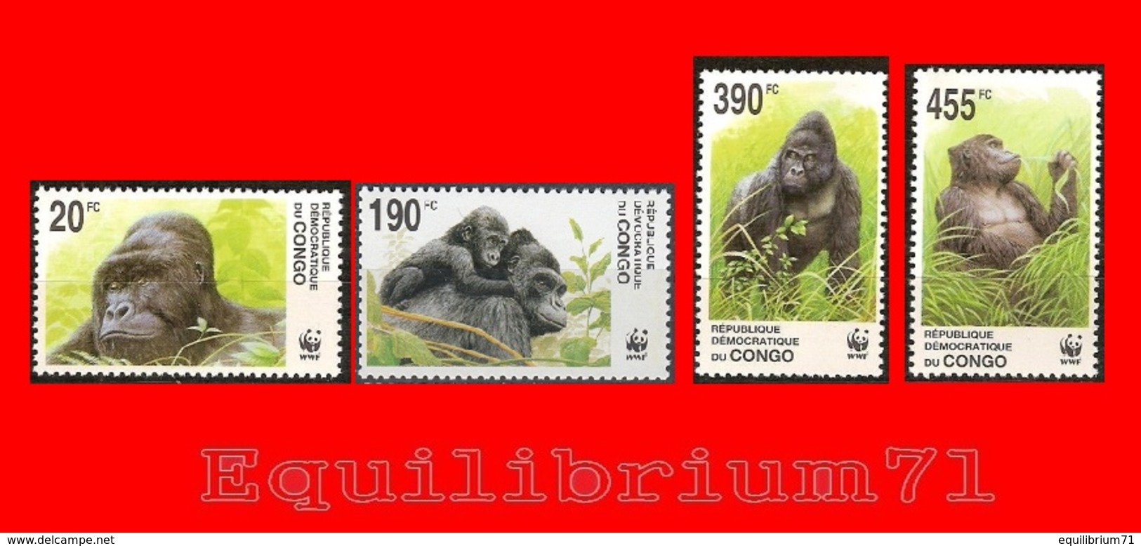 2110/2113** - Gorilles - WWF - Gorilla's  - CONGO - Mint/hinged