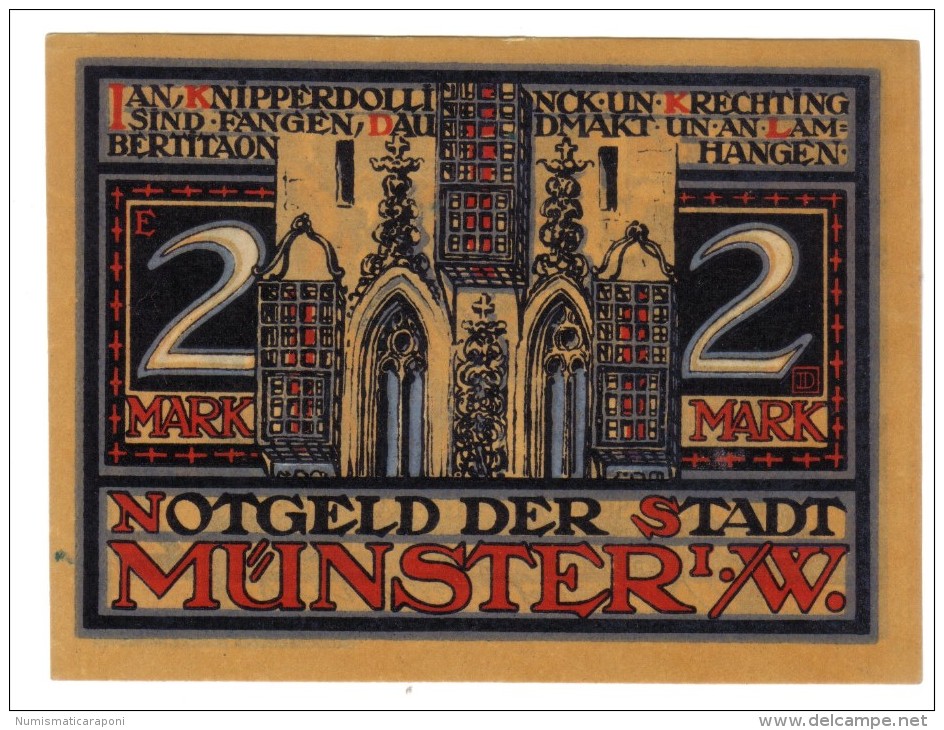 Munster / W 1921 2 Mark  Lotto 1278 - [11] Emissioni Locali