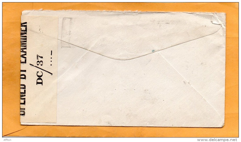 Newfoundland 1943 Censored Cover Mailed To USA - 1908-1947