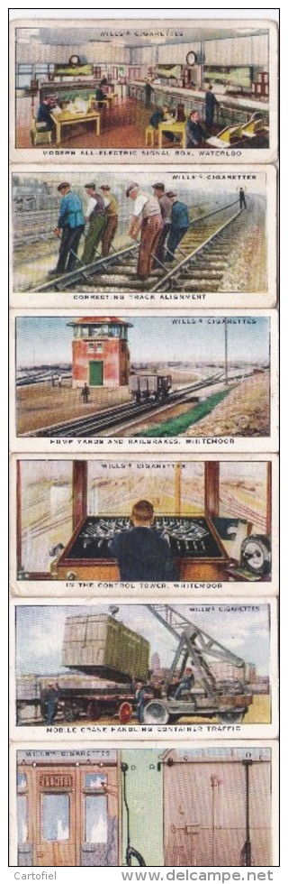 CHROMO-CIGARETTES-WILLS-RAILWAY-EQUIPMENT-LOT OF 6 PIECES-LOOK AT 2 SCANS-LITTLE PRICE ! ! ! - Wills