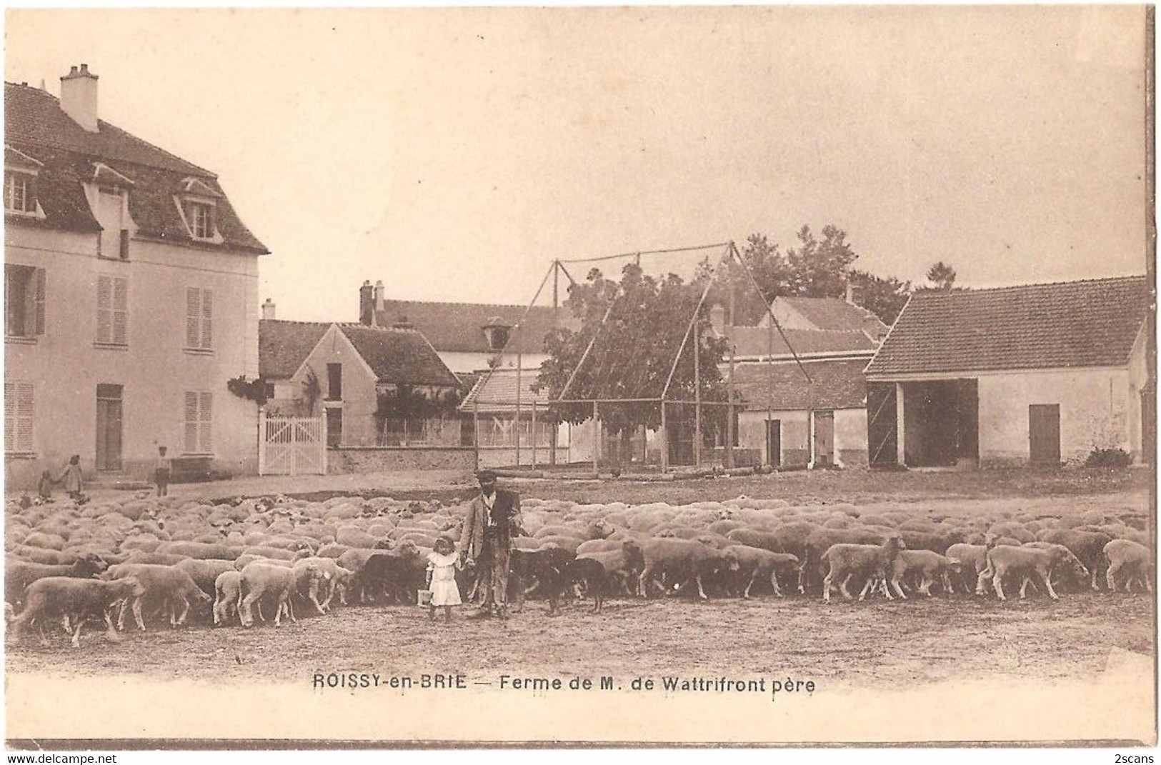 Dépt 77 - ROISSY-EN-BRIE - Ferme De M. De Wattrifront Père (Wattripont) - (moutons, Volière) - écrite Par R. TEYSSÉDOU - Roissy En Brie