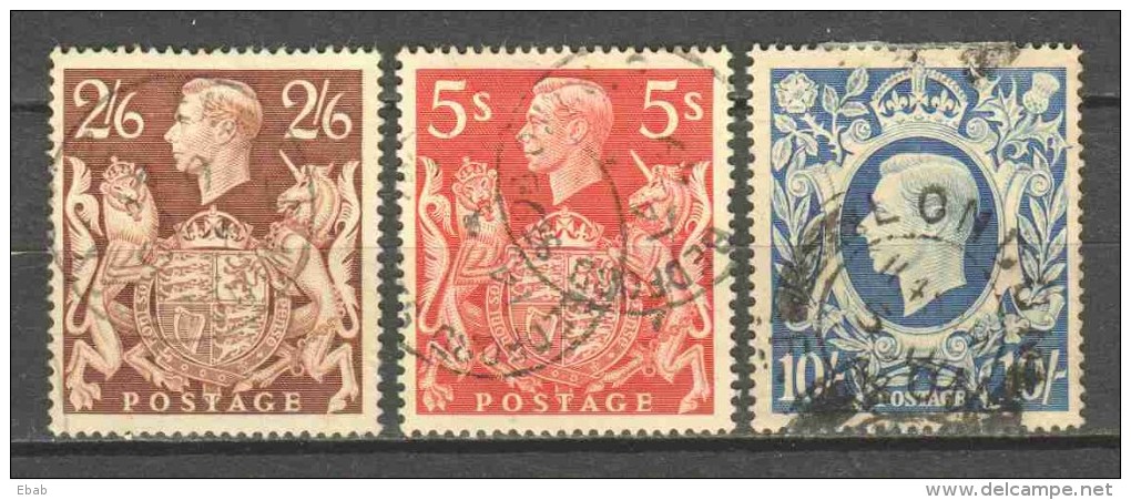 Great Britain 1939 Mi 212-214 Canceled - Gebraucht