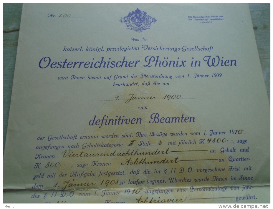 Austria - Oesterreichischer Phönix Wien  1 Jänner 1900 - 1910  Lukács Gyula Temesvár  Banat   KA340.15 - Autriche