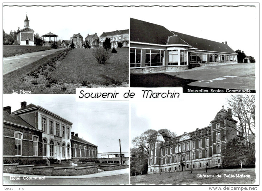 Souvenir De Marchin - Multi-vues - Hôtel - Ecole - Château - 2 Scans - Marchin