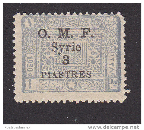 French Syr, Scott #87, Mint Hinged, Surcharged Issue, Issued 1921 - Unused Stamps