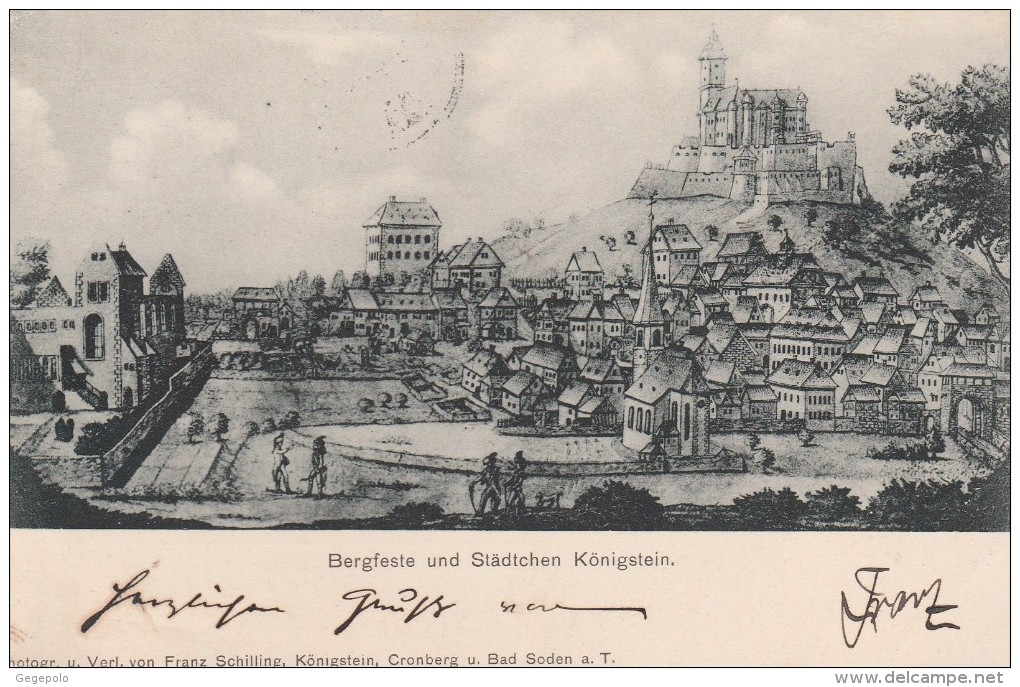 KONIGSTEIN - Bergfeste Und Stadtchen ( Rare ) - Koenigstein (Saechs. Schw.)