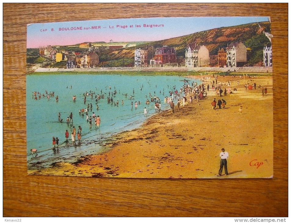 Boulogne-sur-mer La Plage Et Les Baigneurs " Carte Animée "" - Boulogne Sur Mer