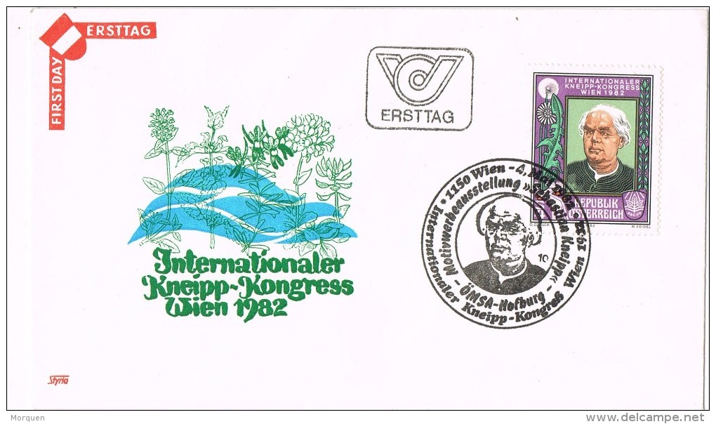 14283. Carta F.D.C. WIEN (Austria) 1982. Plantas Medicinales, Kneipp Kongres - Plantas Medicinales