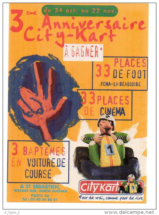 REF 228 CPM Cart'com Freecard Nantes City Kart Circuit Karting Saint Sébastien - Autres & Non Classés