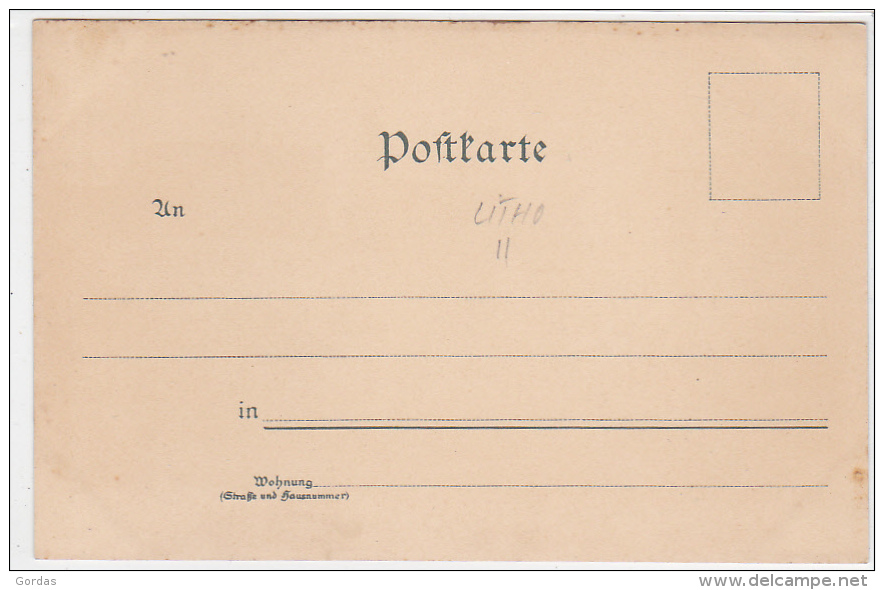 Germany - Waiblingen - Rathausplatz - Litho - Waiblingen