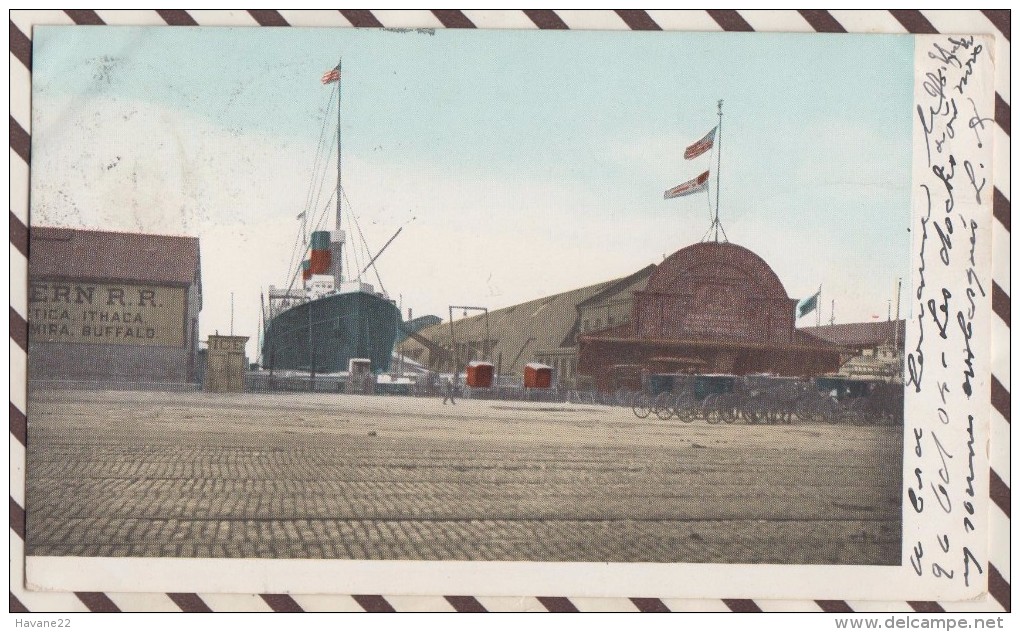 5AH2060 BATEAU DANS UN PORT ETATS UNIS USA Courrier "à Bord Du Louisiane" 2 SCANS - Cargos