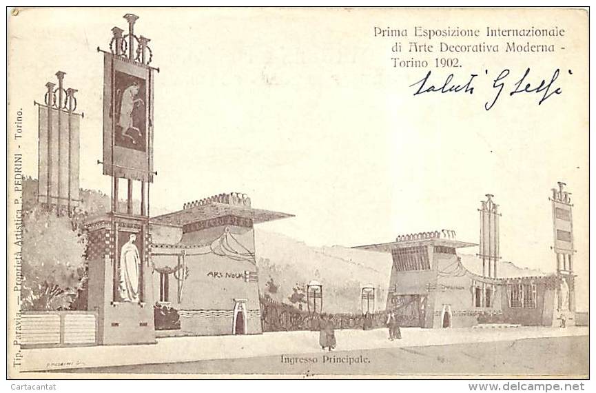 TORINO - PRIMA ESPOSIZIONE INTERNAZIONALE DI ARTE MODERNA - 1902. CARTOLINA PRIMI '900 - Mostre, Esposizioni