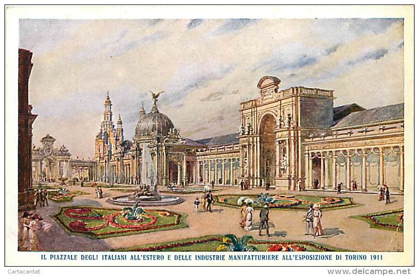 TORINO - ESPOSIZIONE INTERNAZIONALE 1911. IL PALAZZO DEGLI ITALIANI ALL'ESTERO E DELLE MANIFATTURE. CARTOLINA PRIMI '900 - Expositions