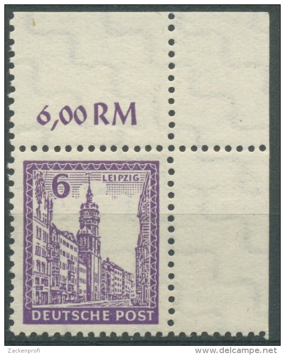 SBZ West-Sachsen 1946 Abschiedsserie 153 Y B Ecke Re. Oben Postfrisch Geprüft - Neufs