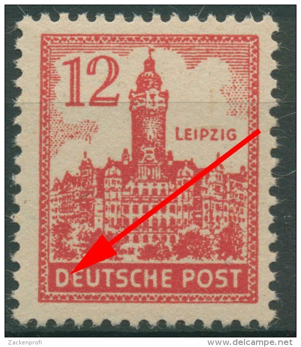 SBZ West-Sachsen 1946 Abschiedsserie Mit Plattenfehler 161 X I Postfrisch - Postfris