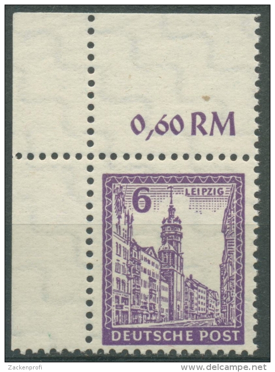 SBZ West-Sachsen 1946 Abschiedsserie 153 Y B Ecke Li. Oben Postfrisch Geprüft - Postfris