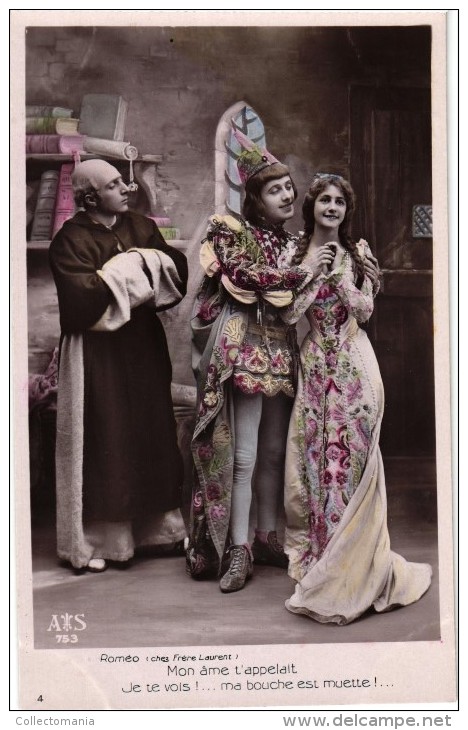 10 Postcards Opera Romeo & Juliette  Charles Gunod  Wiliam Shakespeare   Printer AS 73 Real Photo Serie Complete - Opera