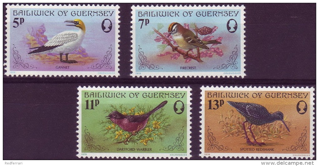 ( 1080 ) Baliwick Of Guernsey - Fauna - Birds - Gannet - Firecrest -Warbler - Spottet Redshank . - Other & Unclassified