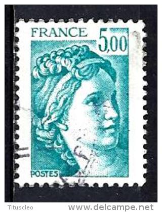 FRANCE 2123° 5,00f Bleu Sabine De Gandon (10% De La Cote + 0,15) - 1977-1981 Sabine Of Gandon