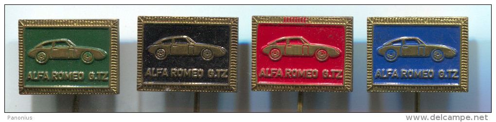 ALFA ROMEO GTZ - Car Auto, Automobile, Vintage Pin  Badge, Lot 4 Pieces - Alfa Romeo