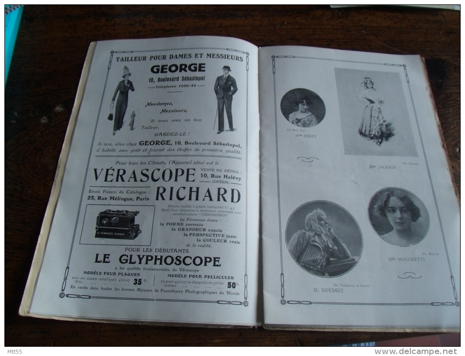 Theatre Lyrique Gaite Programme Lakme Mlle Marchal 1913 Publicite Photo Chanteur Actrice - Programme