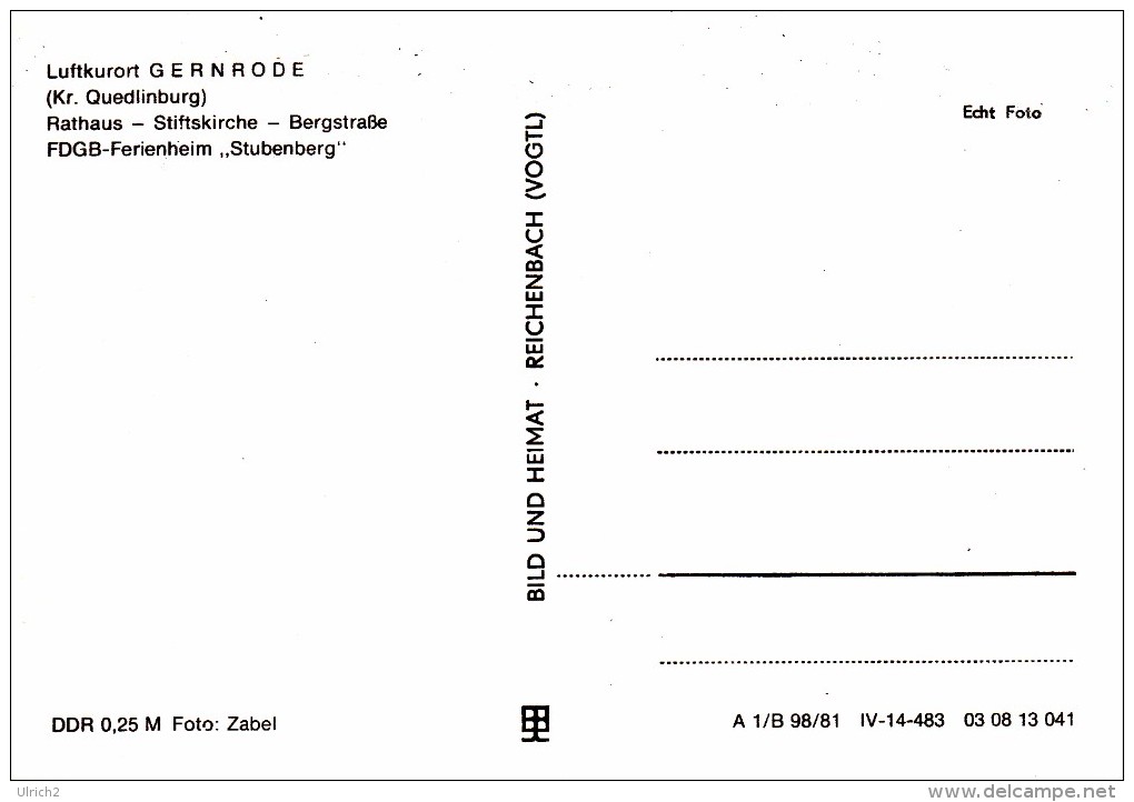 AK Gernrode - Harz - Mehrbildkarte (17605) - Quedlinburg